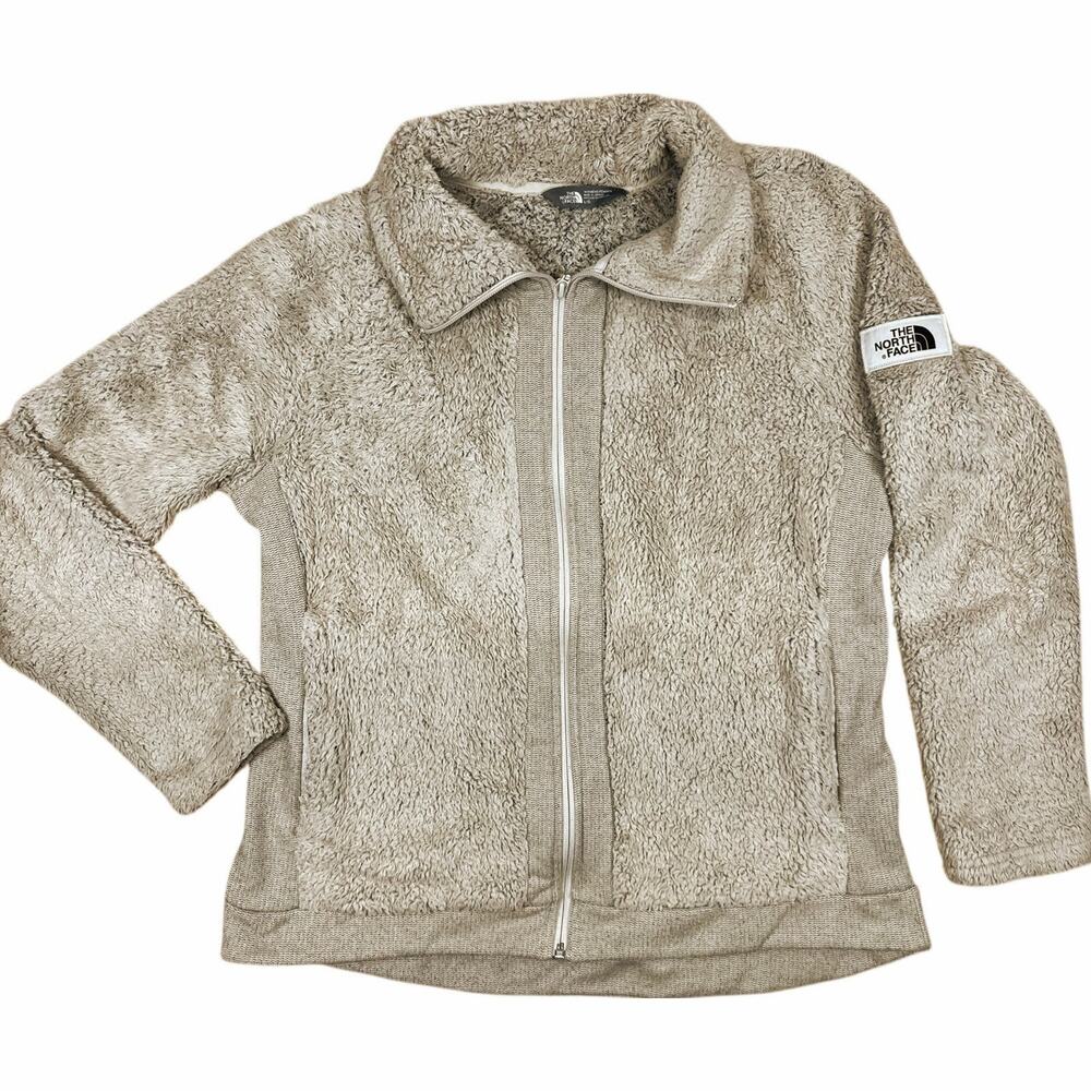 The North Face Women’s L Tan Osito Fleece Jacket Soft Full Zip High Loft Plush